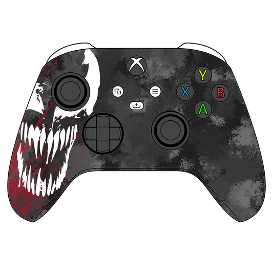 Custom Airbrush Controller Microsoft Xbox Series X - Xbox One S - Venomous Symbiote Venom Spiderman