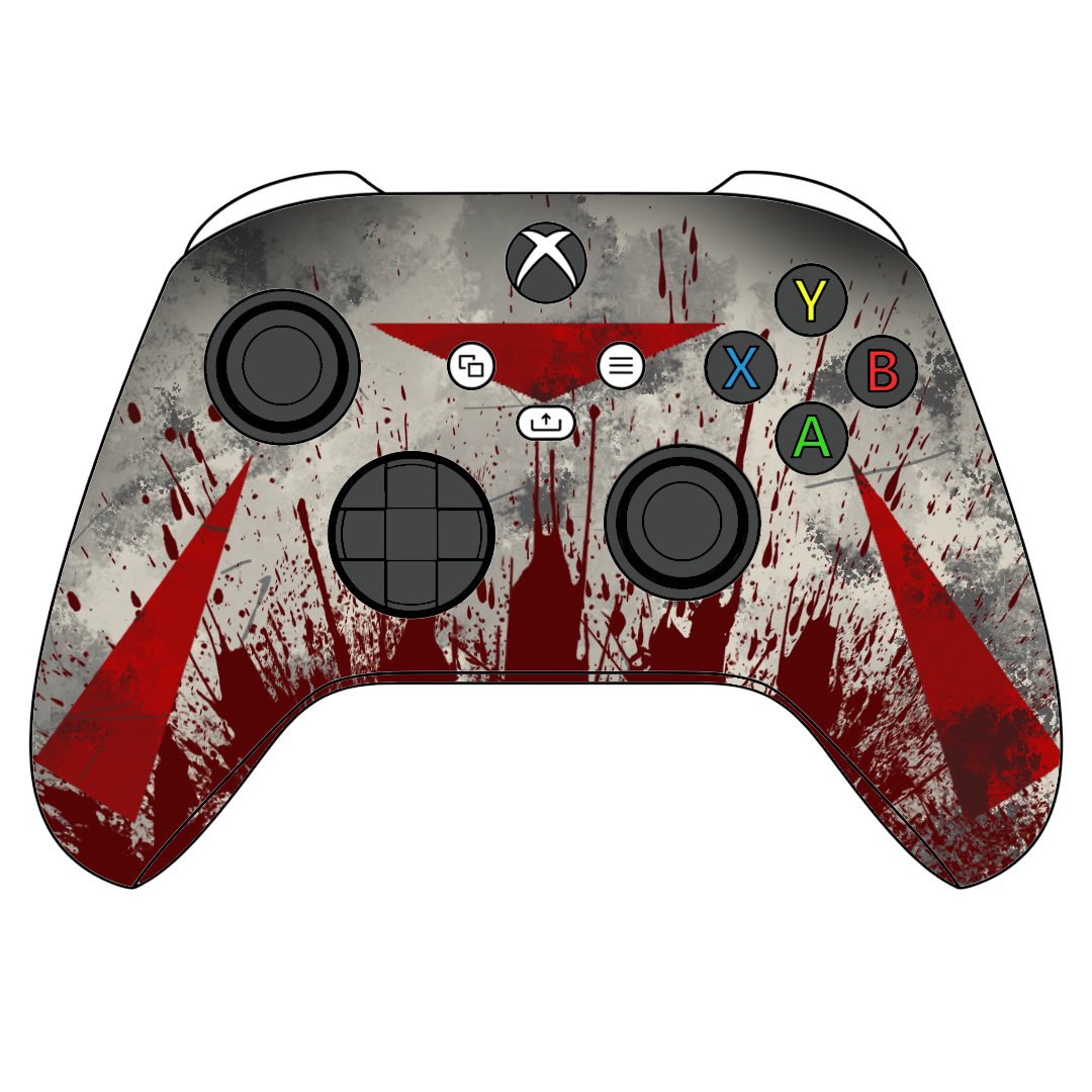 Custom Airbrush Controller Microsoft Xbox Series X - Xbox One S - Voorhees Jason Masked Murder Camp Crystal Lake Friday 13th