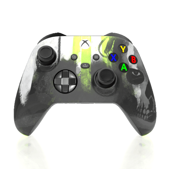 Custom Airbrushed Controller Microsoft Xbox Series X - Xbox One S - Modern Warfare 2 Ghost Call Duty 