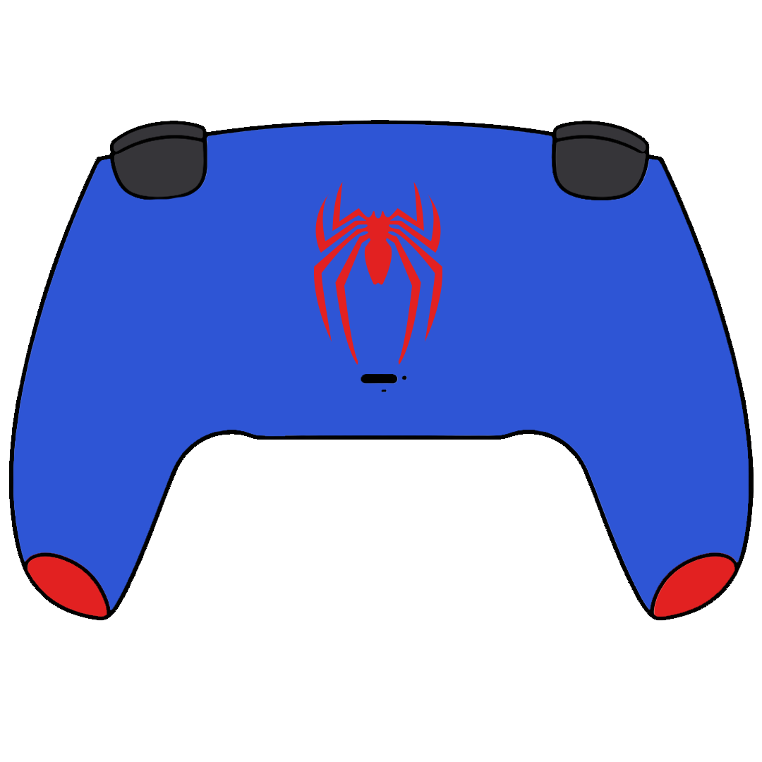 Custom Airbrush Controller Sony Playstation 5 PS5 - Web Slinger Spiderman Superhero Great Power