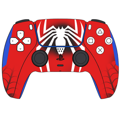 Custom Airbrush Controller Sony Playstation 5 PS5 - Web Slinger Spiderman Superhero Great Power