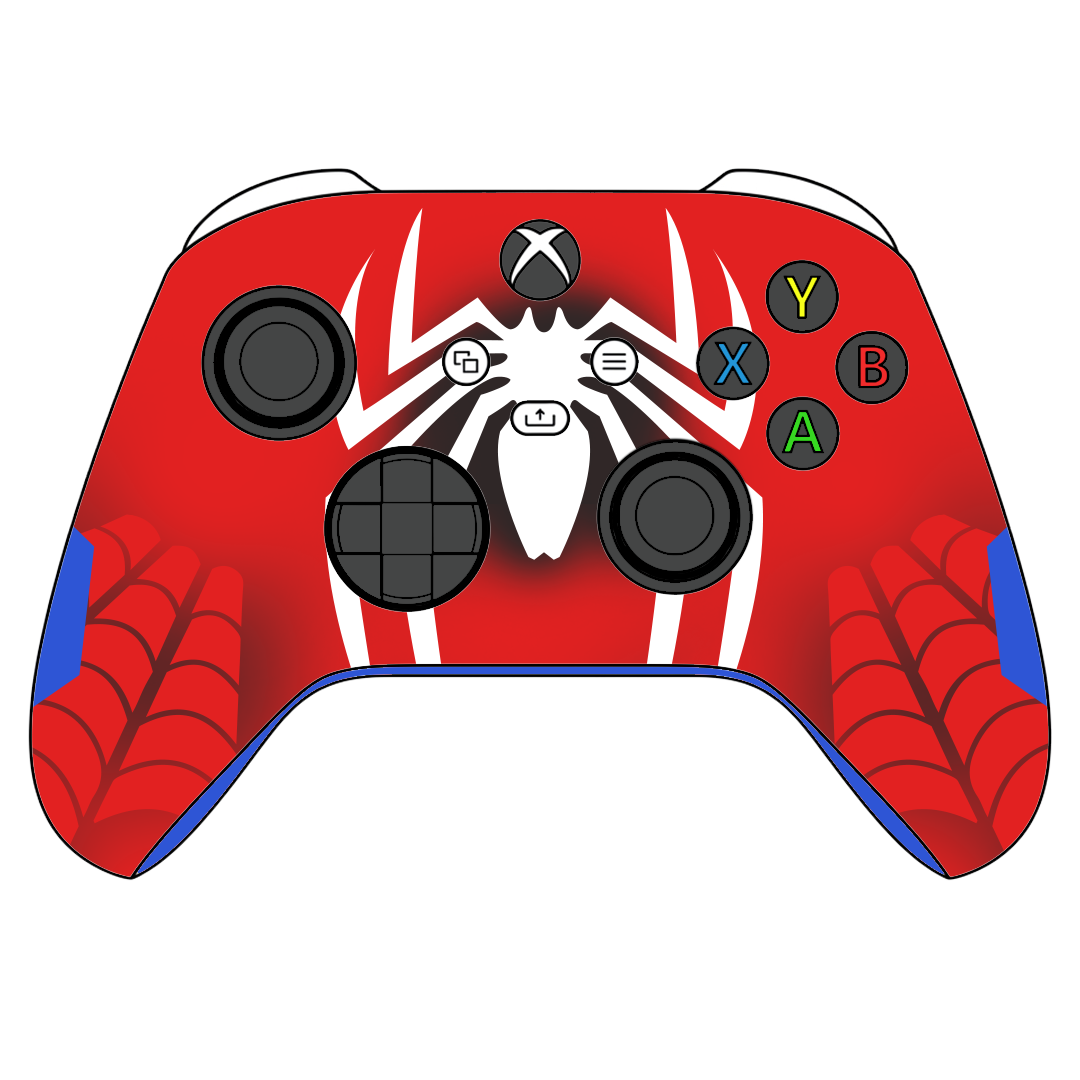 Custom Controller Microsoft Xbox Series X - Xbox One S - Web Slinger Spiderman Superhero