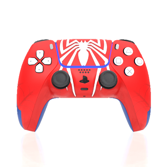 Custom Airbrush Controller Sony Playstation 5 PS5 - Web Slinger Spiderman Superhero Great Power
