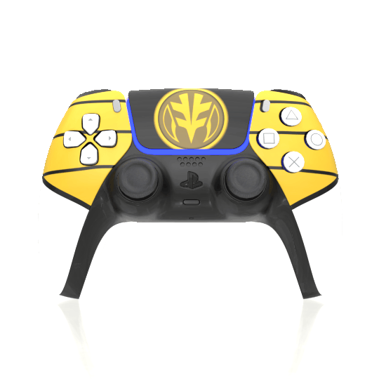 Custom Airbrushed Controller Sony Playstation 5 PS5 - Power Rangers Morphin Time White