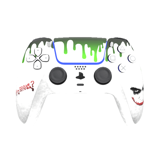 Custom Airbrush Controller Sony Playstation 5 PS5 - Why So Serious Joker Drip Bat Man 
