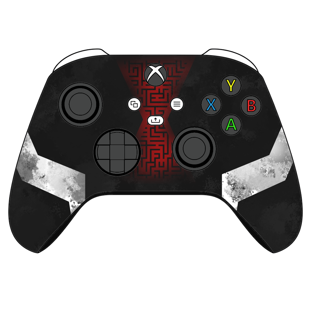 Custom Airbrush Controller Microsoft Xbox Series X - Xbox One S - Super Hero Black Widow Marvel