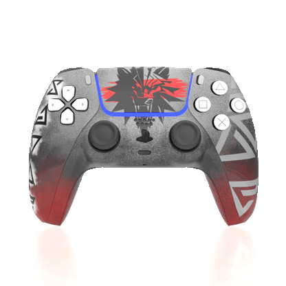 Custom Airbrush Painted Sony PlayStation 5 Controller PS5 - Wolf Witcher Folklore Fantasy Runes Elements Game Tv Series Geralt Dark Horror