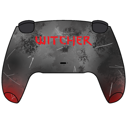 Custom Airbrush Painted Sony PlayStation 5 Controller PS5 - Wolf Witcher Folklore Fantasy Runes Elements Game Tv Series Geralt Dark Horror