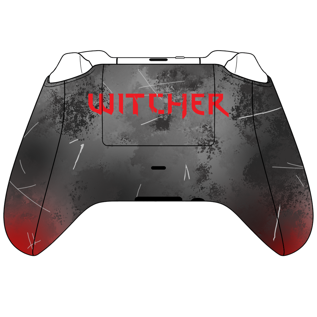 Custom Controller Microsoft Xbox Series X - Xbox One S - Wolf Witcher Folklore Fantasy Runes Elements Game Tv Series Geralt Dark Horror