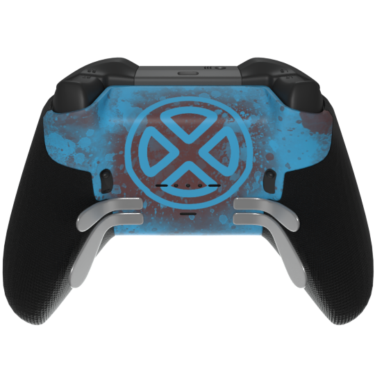 Custom Airbrush Controller Microsoft Xbox Series X - Xbox One S - Elite -Yellow & Blue Hand-Painted Gaming Controller wolverine claws superhero comics