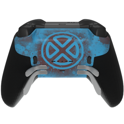 Custom Airbrush Controller Microsoft Xbox Series X - Xbox One S - Elite -Yellow & Blue Hand-Painted Gaming Controller wolverine claws superhero comics