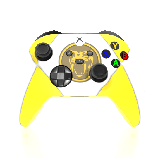 Custom Airbrushed Controller Microsoft Xbox Series X - Xbox One S - Power Rangers Morphin Time Yellow