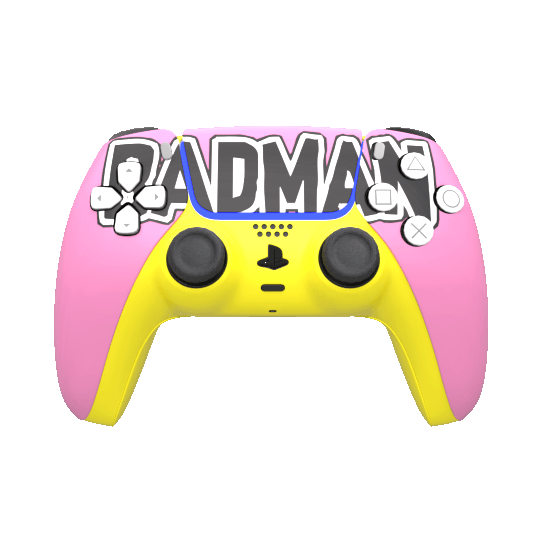 Custom Airbrush Painted Sony PlayStation 5 PS5 - Pink Yellow Bad Man Vegeta DBZ