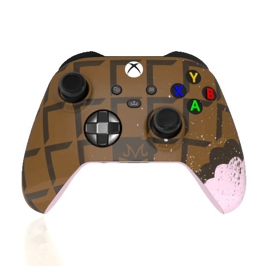 Custom Airbrush Controller Microsoft Xbox Series X - Xbox One S - Dragon Ball Z Majin Buu Chocolate