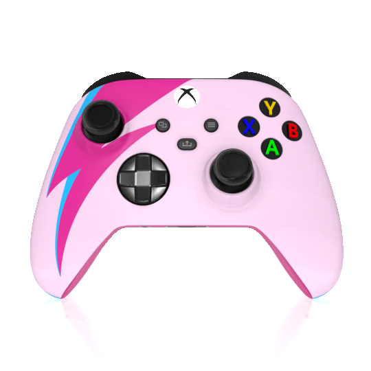 Custom Airbrush Controller Microsoft Xbox Series X - Xbox One S - Stardust David bowie Lightning Bolt