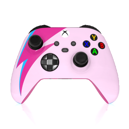 Custom Airbrush Controller Microsoft Xbox Series X - Xbox One S - Stardust David bowie Lightning Bolt