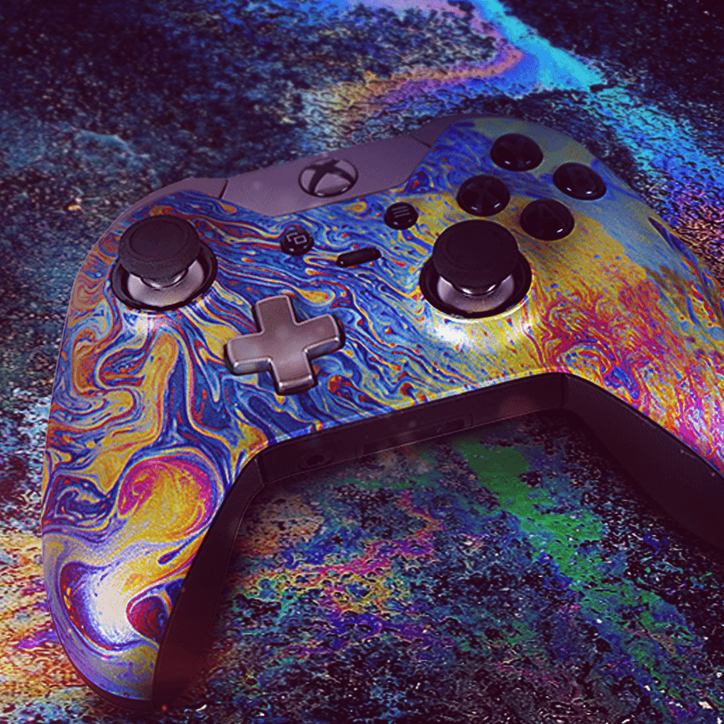 Custom Controller Microsoft Xbox One S - Elegant Oils psychedelic