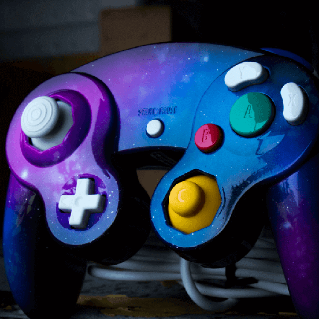 Custom Controller Nintendo Gamecube - Galaxy Space Stars Universe
