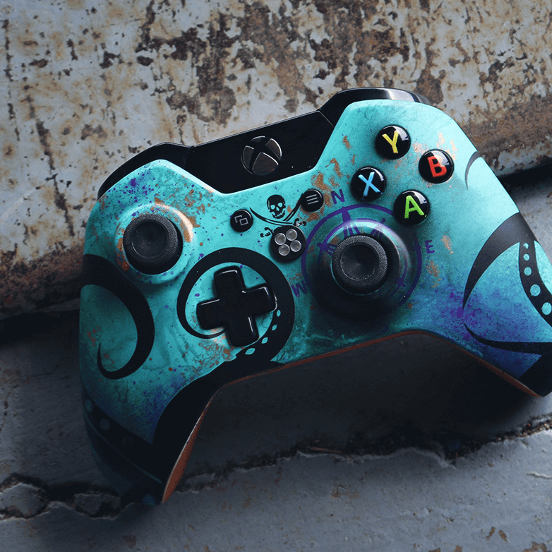 Custom Controller Microsoft Xbox One S - Sea of Thieves The Kraken Ocean Pirates
