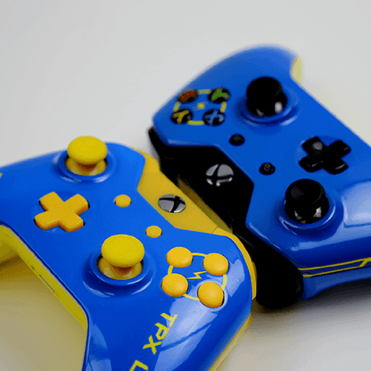 Custom Controller Microsoft Xbox One S - Vault Tec One 11 Fallout Yellow Buttons Gamer Tag