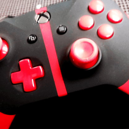 Custom Controller Microsoft Xbox One S - Maximum Effort Deadpool Merc With A Mouth Red Buttons