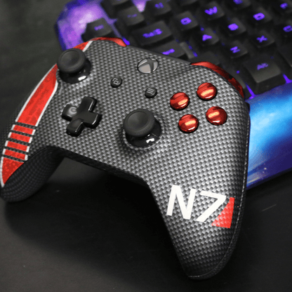 Custom Controller Microsoft Xbox Series X - Xbox One S - N7 Carbon Mass Effect