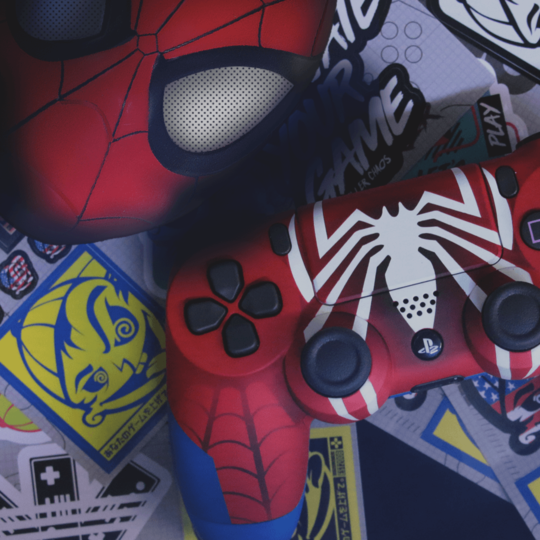 Custom Controller Sony Playstation 4 PS4 - Web Slinger Spiderman Superhero
