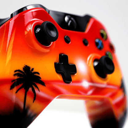 Custom Controller Microsoft Xbox One S - Tequila Sunrise Sunset Palm Trees Tropical Beach Life