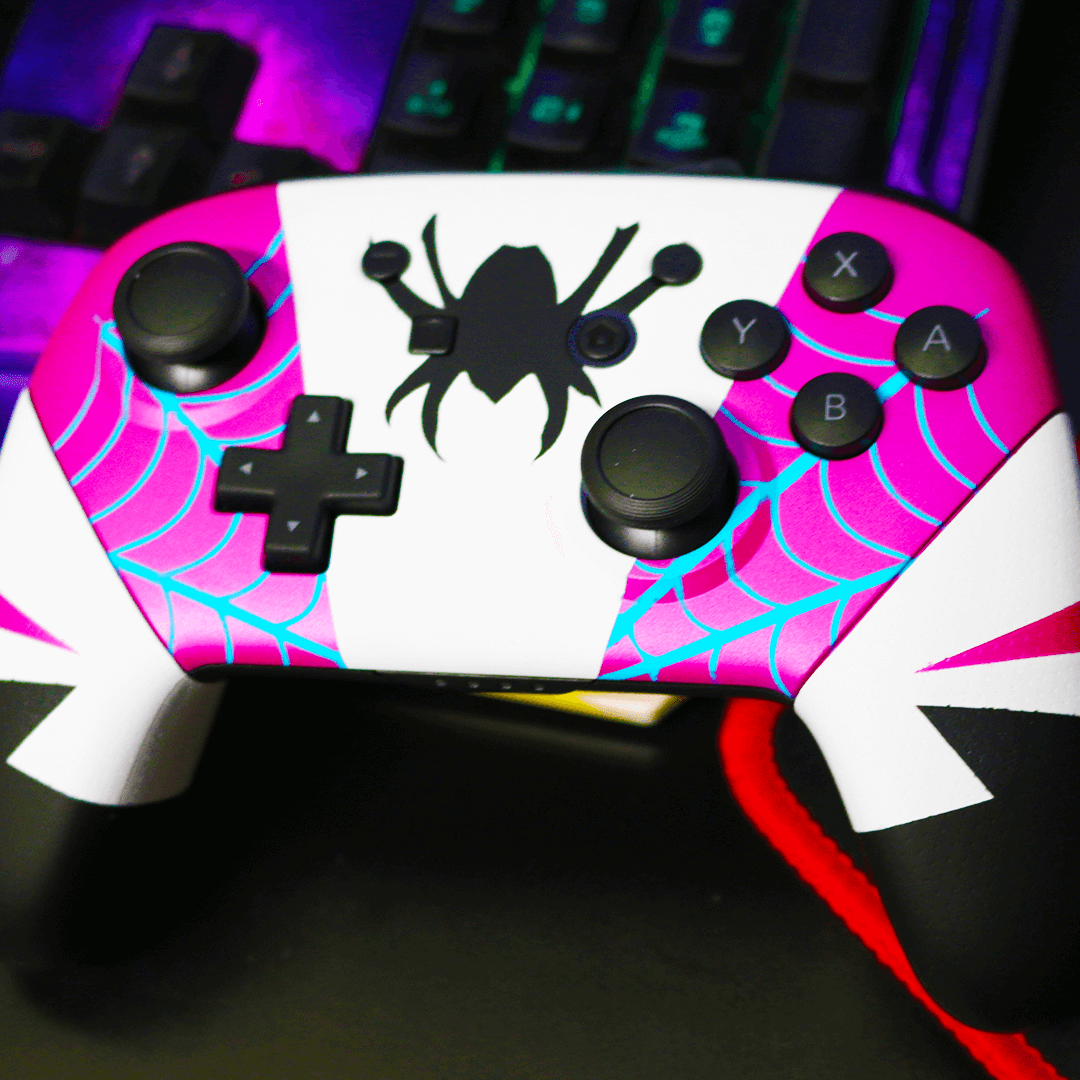 Custom Controller Nintendo Switch Pro - Spider Gwen Spiderverse