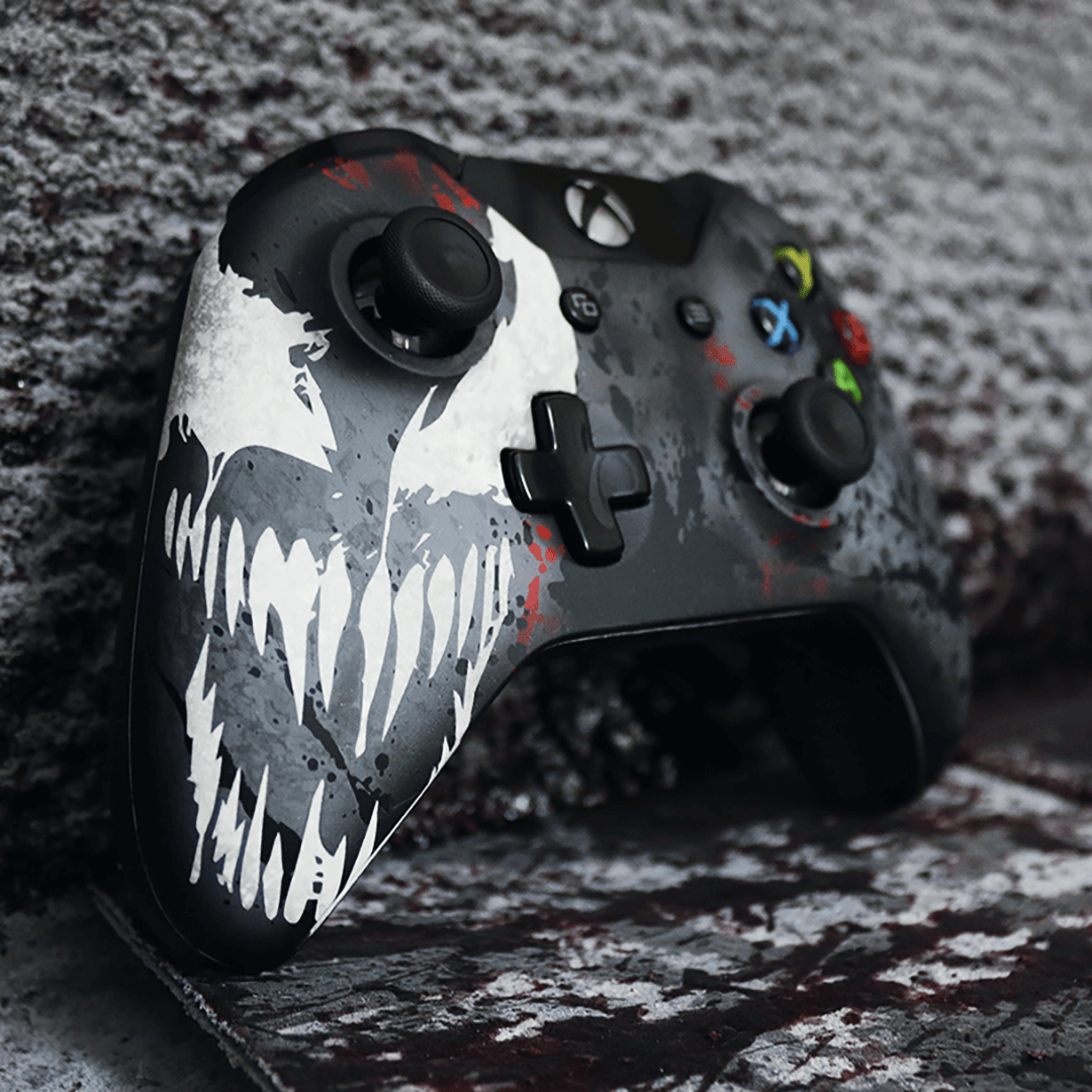 Custom Controller Microsoft Xbox One S - Venomous Symbiote Venom Spiderman